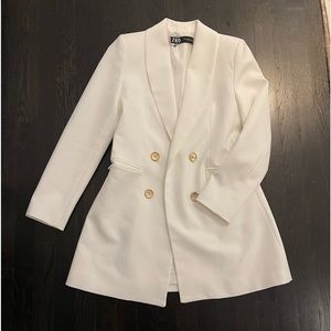 Zara white blazer